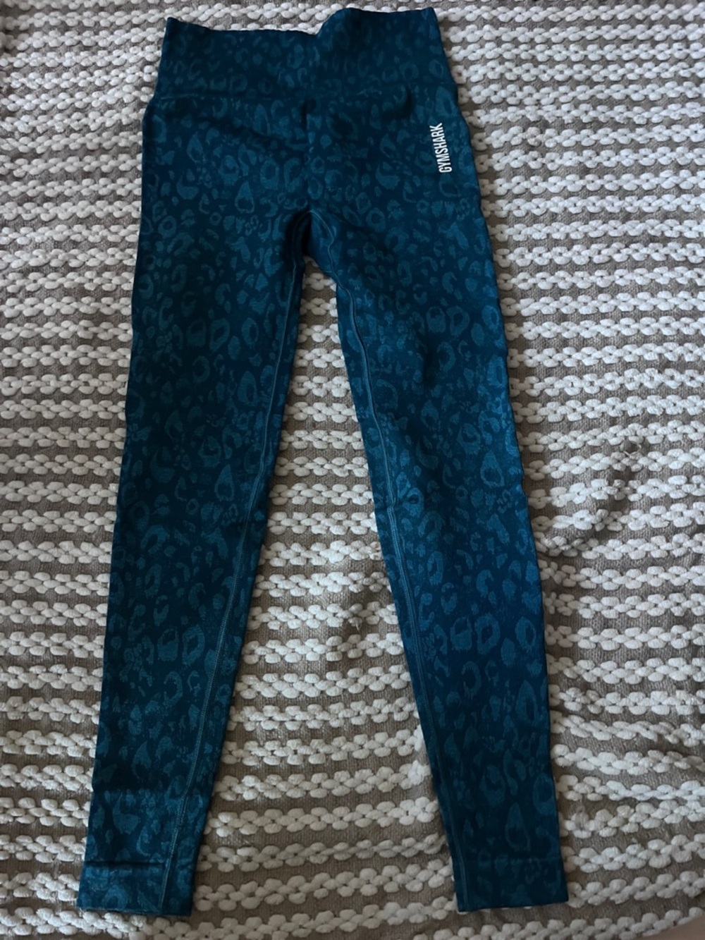 Gymshark Teal Leopard-Print Leggings
